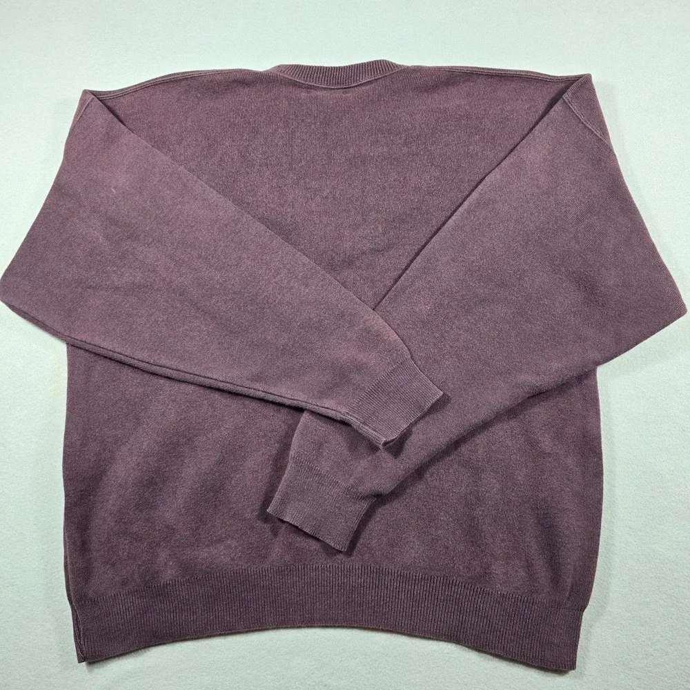 Jantzen Mens XL Burgundy Sweater V-Neck Pullover Vintage Made in USA M209 Knit‎